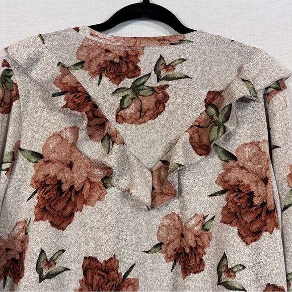 ModCloth Ruffle Recipient Floral Sweater XL - Picture 6 of 7